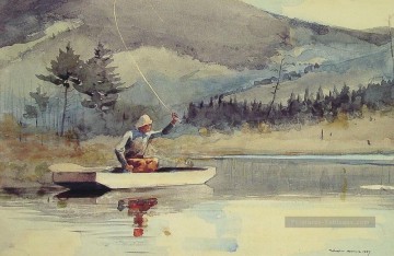  qui - Une piscine tranquille sur une journée ensoleillée Winslow Homer aquarelle